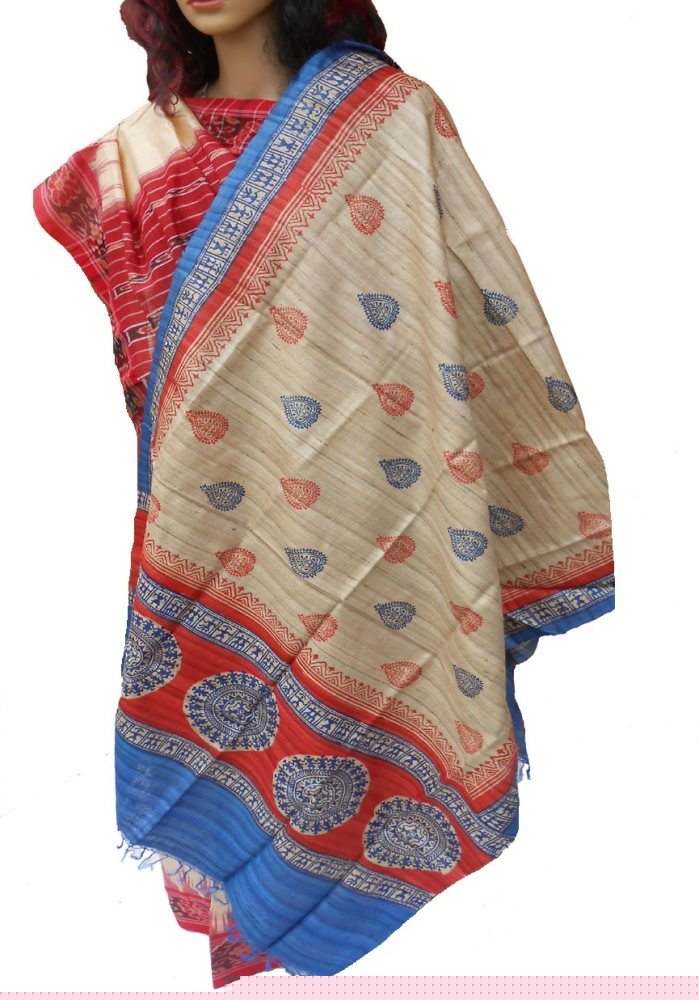 Tussar ladies shawl