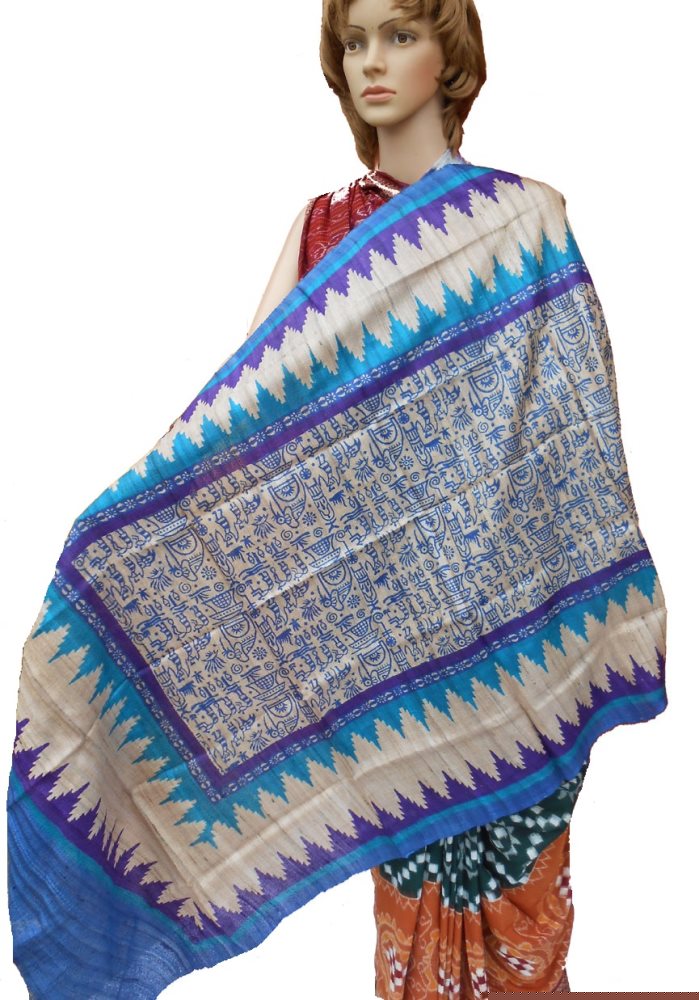 Tussar silk ladies stole