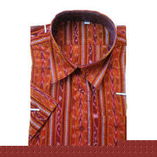 Traditional cotton shirting cloth orange color