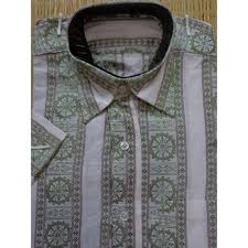 Traditional cotton shirting  cloth grey in color