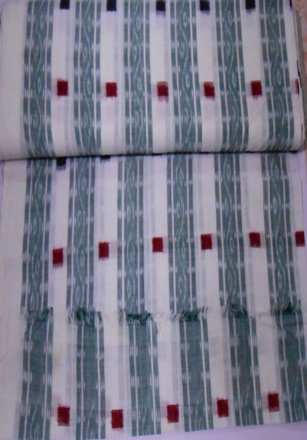 Cotton greeen ikat design