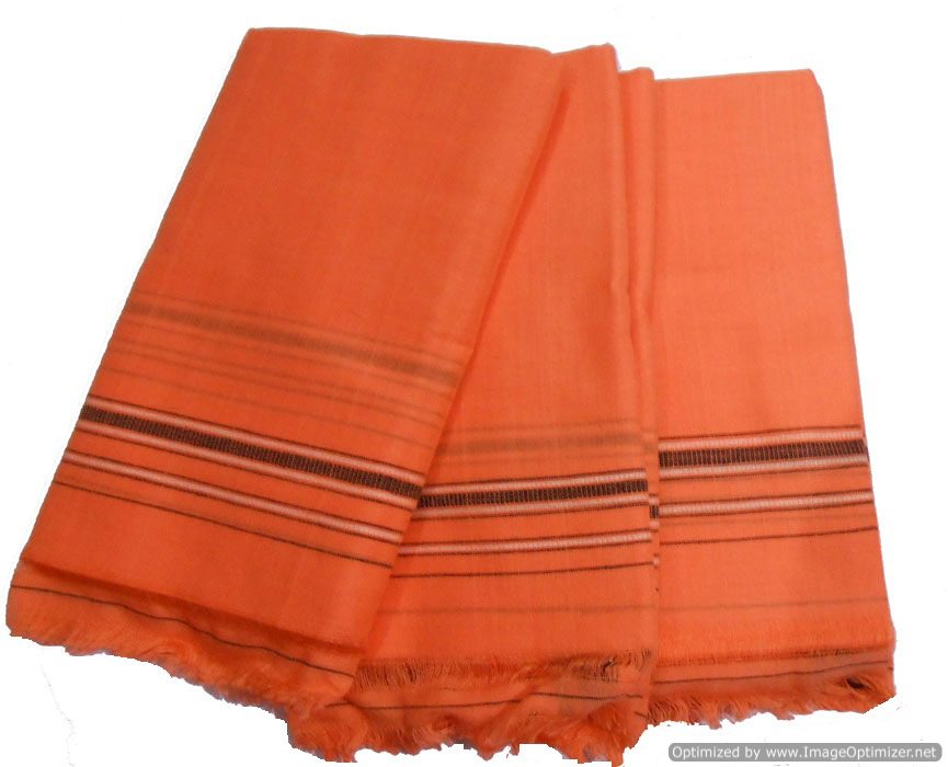 Cotton Ikat SaffronTowel/Gamchha