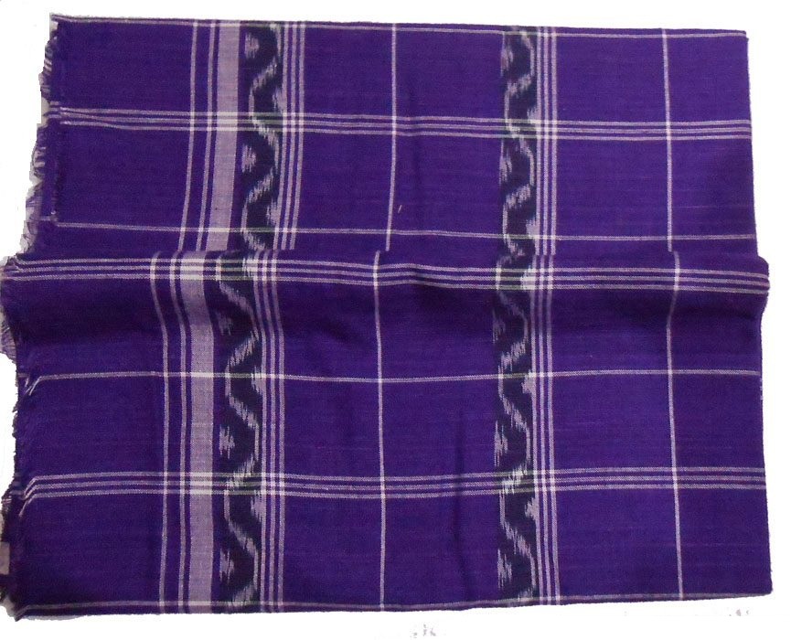 Cotton Blue Color Ikat Lungi